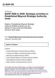 SAHP 2026 to 2036: strategic priorities in established Mayoral Strategic Authority areas