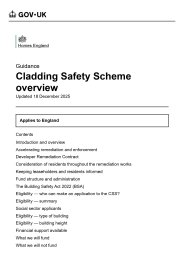 Cladding safety scheme overview