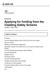 Applying for funding from the cladding safety scheme