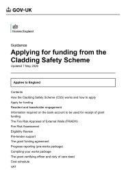 Applying for funding from the cladding safety scheme