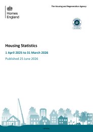 Housing statistics. 1 April 2025 - 31 March 2026