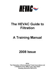 HEVAC guide to filtration: a training manual