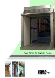 Cold store air curtain guide