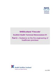 NHS Scotland Firecode: Guidance on the fire engineering of healthcare premises