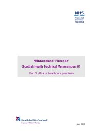 NHS Scotland Firecode: Atria in healthcare premises