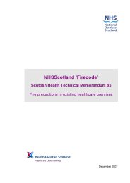 NHS Scotland Firecode: Fire precautions in existing healthcare premises