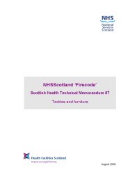 NHS Scotland Firecode: Textiles and furniture