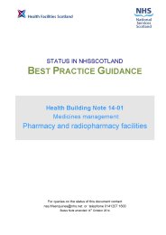 Medicines management: Pharmacy and radiopharmacy facilities