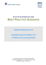 Hospital accommodation for children and young people