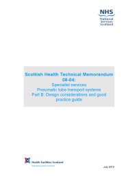 Specialist services: pneumatic tube transport systems. Part B: design considerations and good practice guide