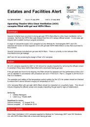 Operating Theatre Ultra Clean Ventilation (UCV) canopies fitted with ...