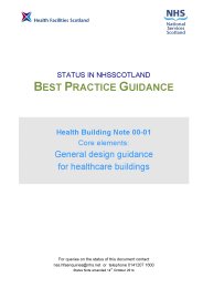 General design guidance for healthcare buildings