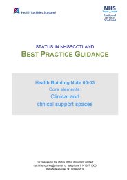 Clinical and clinical support spaces