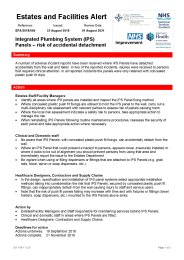 Integrated plumbing system (IPS) panels - risk of accidental detachment