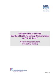 NHS Scotland Firecode: general fire precautions - fire safety training