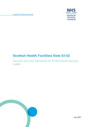 Security services standards for NHSScotland security leads