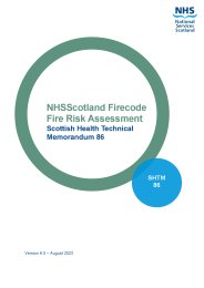 NHSScotland firecode: fire risk assessment. Version 6.0