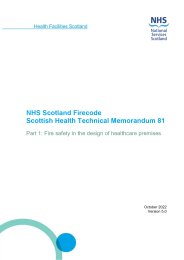 NHS Scotland firecode: fire safety in the design of healthcare premises