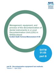 Management, equipment, and process of the decontamination of dental instruments in a local decontamination unit (LDU) in. Part B - decontamination equipment/ test methods