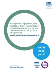 Management, equipment, and process of the decontamination of dental instruments in a local decontamination unit (LDU) in. Part C - process
