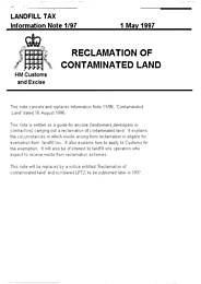 Reclamation of contaminated land
