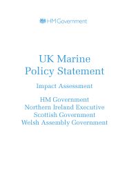 UK marine policy statement - impact assessment