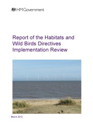 Report of the habitats and wild birds directives - implementation review