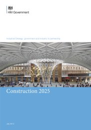 Industrial strategy: government and industry in partnership. Construction 2025