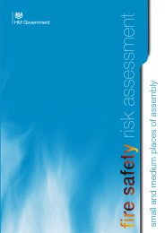 Fire safety risk assessment - small and medium places of assembly
