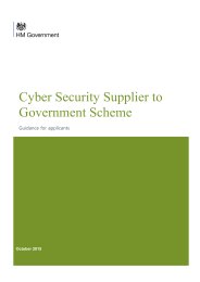 Cyber security supplier to government scheme. Guidance for applicants