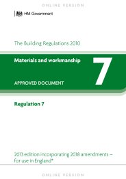 Materials and workmanship Regulation 7 (2013 edition incorporating 2018 amendments) (For use in England)