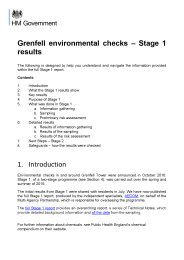 Grenfell environmental checks - stage 1 results
