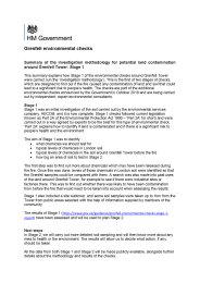 Grenfell environmental checks - summary of the investigation methodology for potential land contamination around Grenfell Tower: stage 1