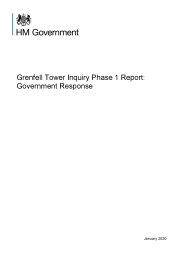 Grenfell Tower Inquiry Phase 1 report: Government response