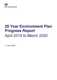 25 year environment plan progress report. April 2019 to March 2020