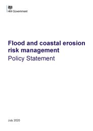 Flood and coastal erosion risk management - policy statement (Revised)