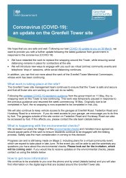 Coronavirus (COVID-19): an update on the Grenfell Tower site