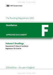Ventilation. Volume 1: Dwellings (2021 edition) (For use in England)