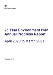 25 year environment plan progress report. April 2020 to March 2021