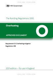 Overheating (2021 edition) (Revised and consolidated February 2022) (For use in England)