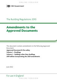 Amendments To The Approved Documents. Approved Document B: Fire Safety ...