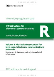 Volume 2: Physical infrastructure for high-speed electronic communications networks (2022 edition - for use in England) (For use from 26 December 2022)
