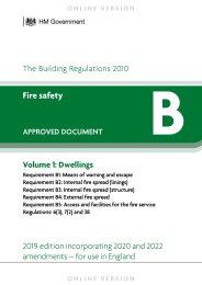 Fire safety - Volume 1: Dwellings. 2019 edition incorporating 2020 and 2022 amendments (For use in England) (Superseded, remains current)