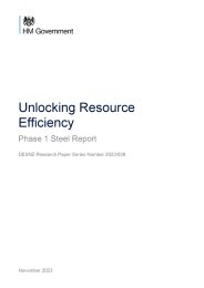 Unlocking resource efficiency. Phase 1 steel report