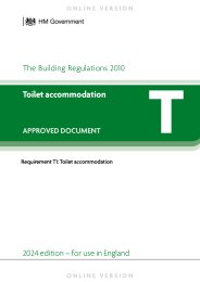 Toilet accommodation (2024 edition) (For use in England)