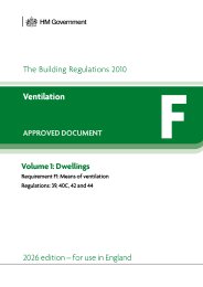Ventilation. Volume 1: Dwellings. 2026 edition - for use in England (Applicable to works from 24 March 2027)