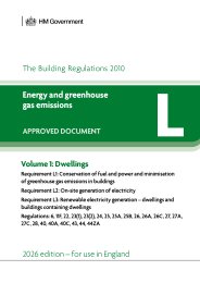Energy and greenhouse gas emissions. Volume 1: Dwellings. 2026 edition - for use in England (Applicable to works from 24 March 2027)