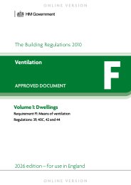 Ventilation. Volume 1: Dwellings. 2026 edition - for use in England (Applicable to works from 24 March 2027) (Revised September 2026)