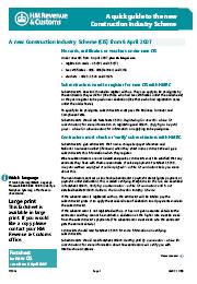 Quick guide to the new Construction Industry Scheme
