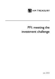 PFI: meeting the investment challenge
